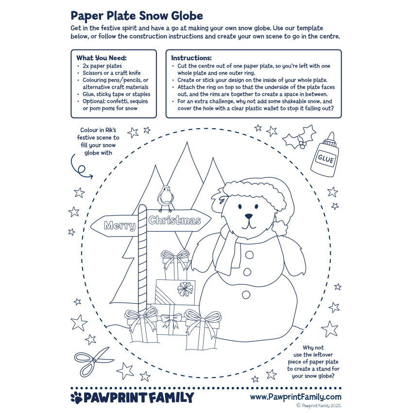 Photograph: Paper Plate Snow Globe