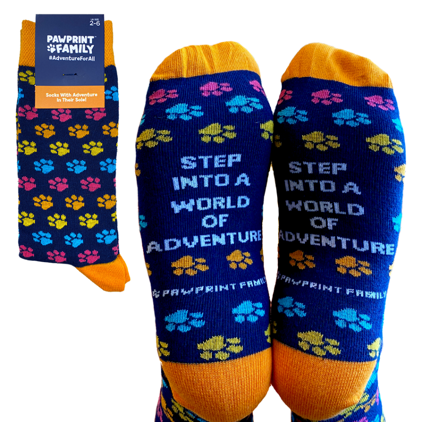 Photograph: Pawprint Socks - Orange