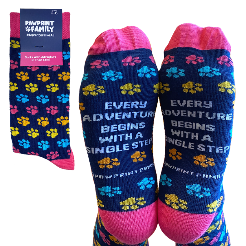 Photograph: Pawprint Socks - Pink