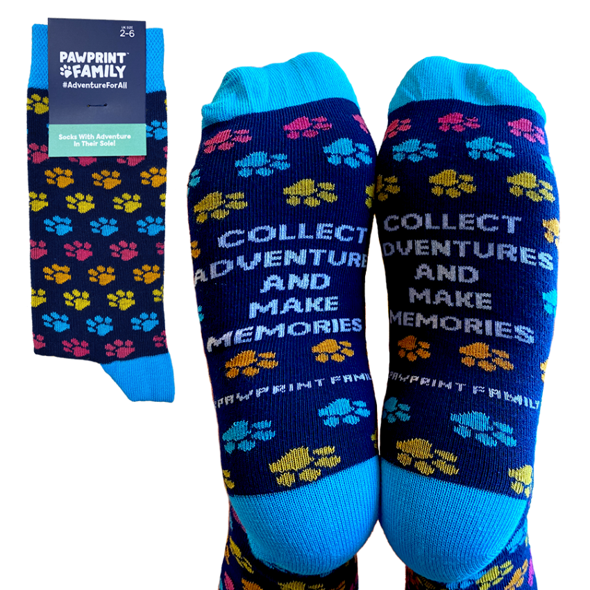Photograph: Pawprint Socks - Teal
