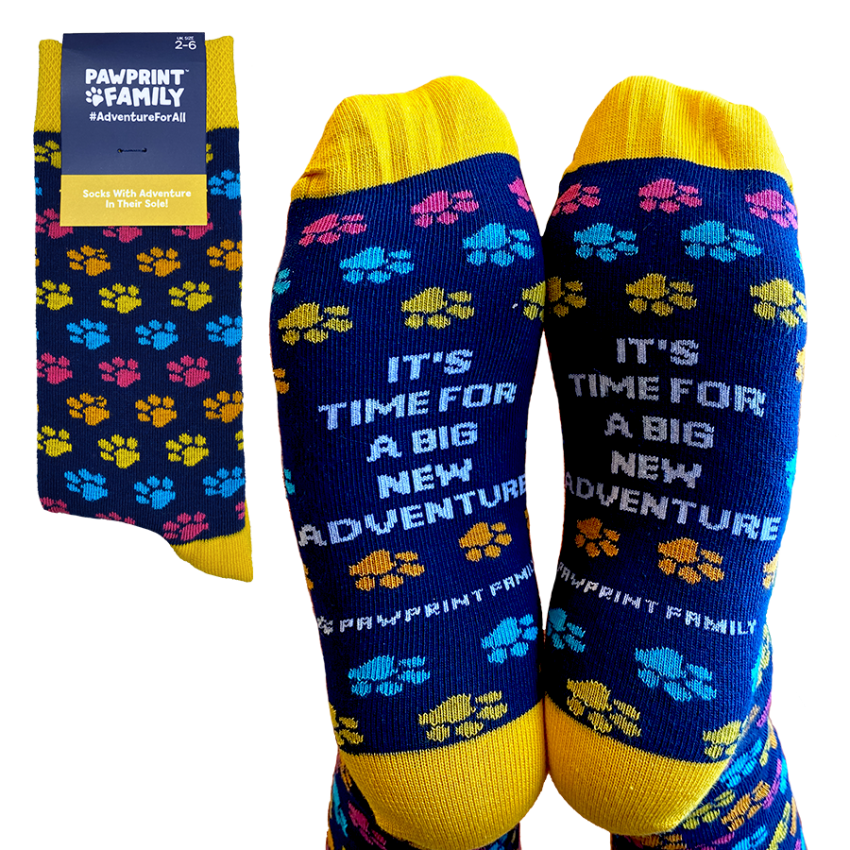 Photograph: Pawprint Socks - Yellow