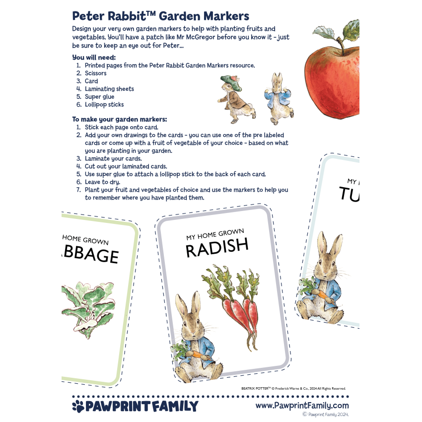 Photograph: Peter Rabbit Garden Markers