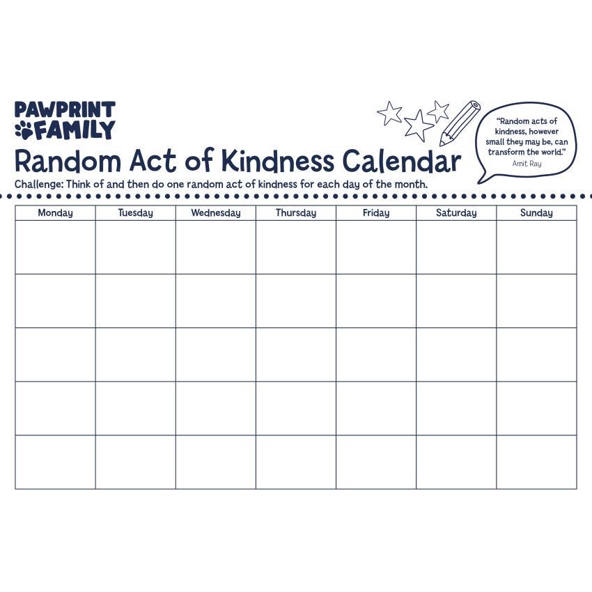 Photograph: Random Acts of Kindness Calendar