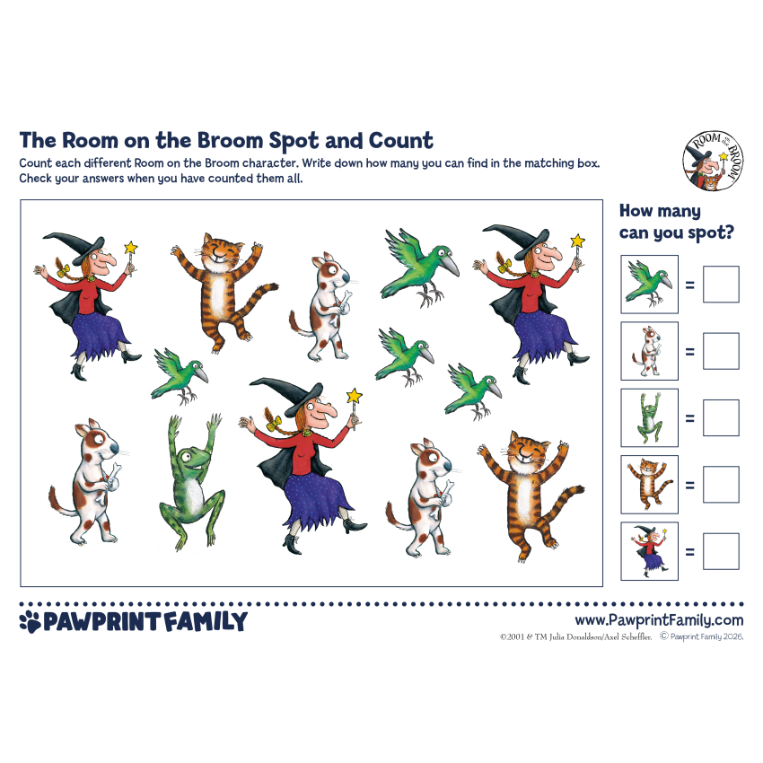 Photograph: Room on the Broom Spot and Count