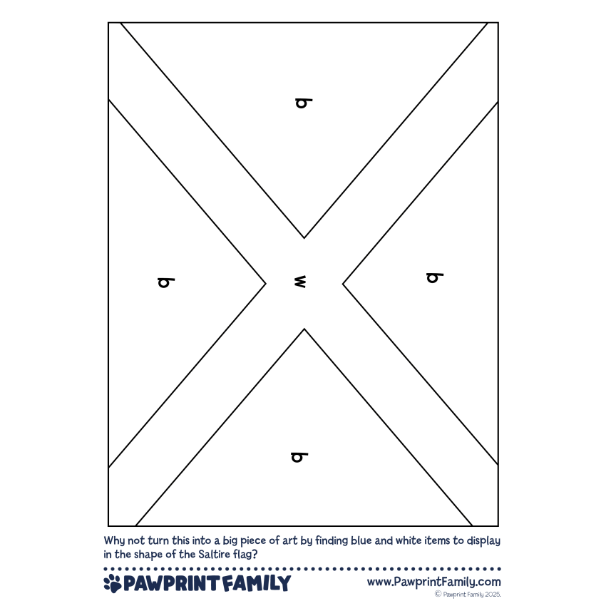 Photograph: Saltire Flag Colouring Sheet
