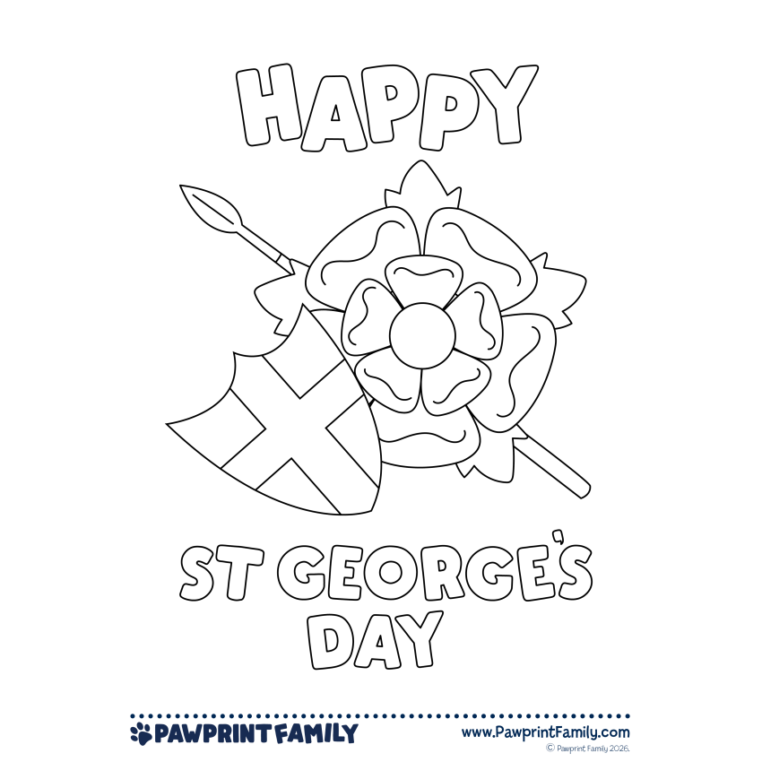Photograph: St George's Day Colouring Sheets
