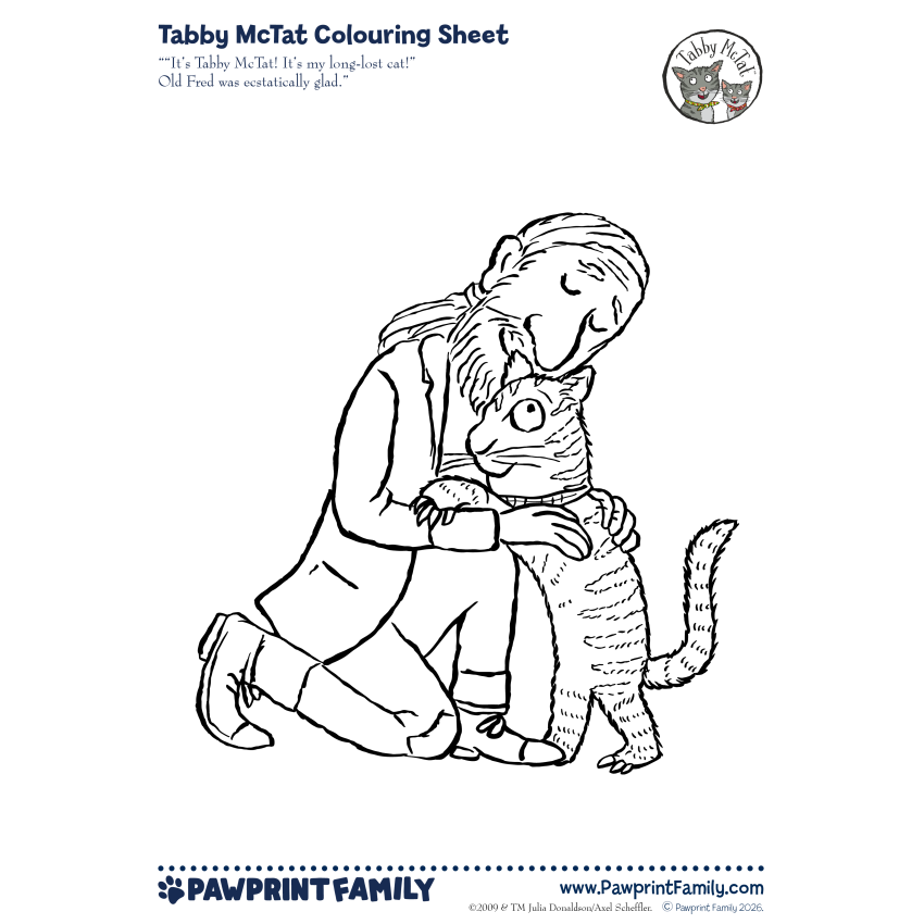 Photograph: Tabby McTat Colouring Sheet - Fred and Tabby McTat