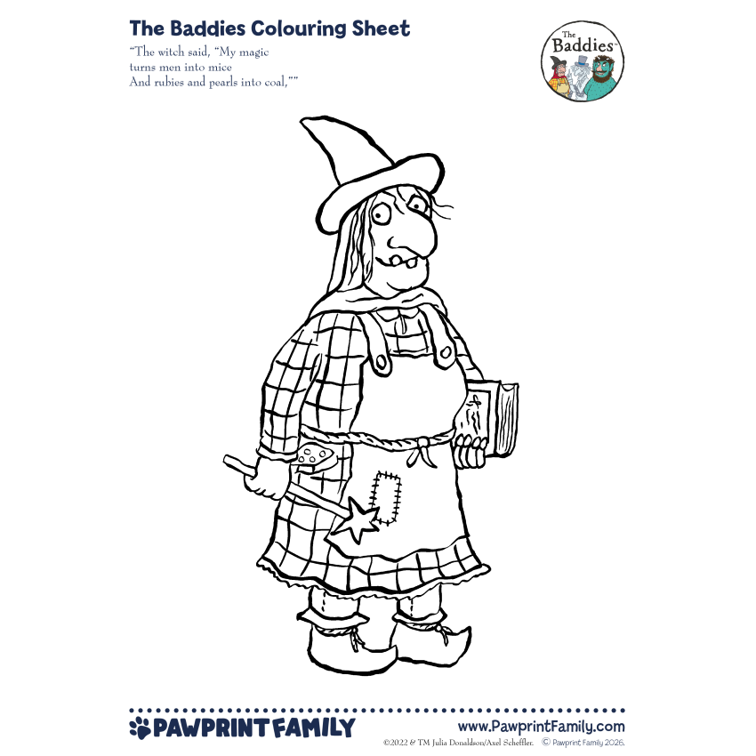 Photograph: The Baddies Colouring Sheets - Full Pack