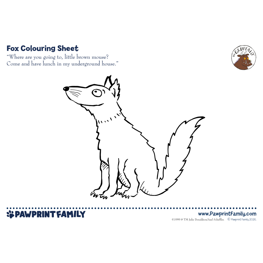 Photograph: The Gruffalo Colouring Sheet - Fox