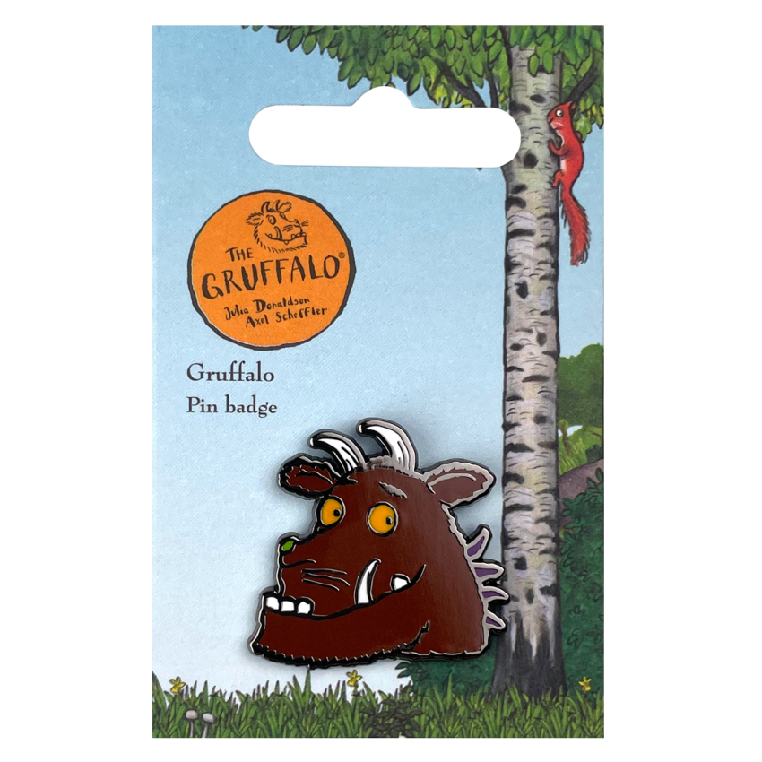 Photograph: The Gruffalo Head Pin Badge