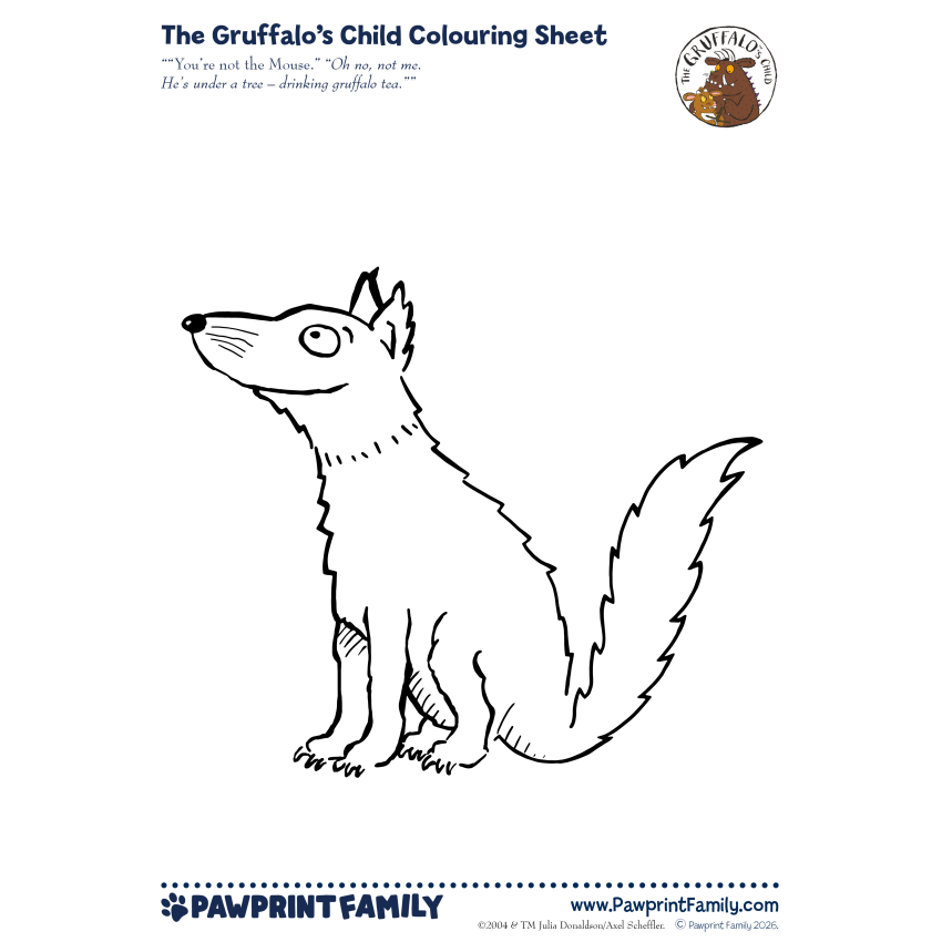 Photograph: The Gruffalo's Child Colouring Sheet - Fox