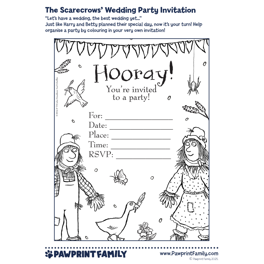 Photograph: The Scarecrows' Wedding Party Invitation