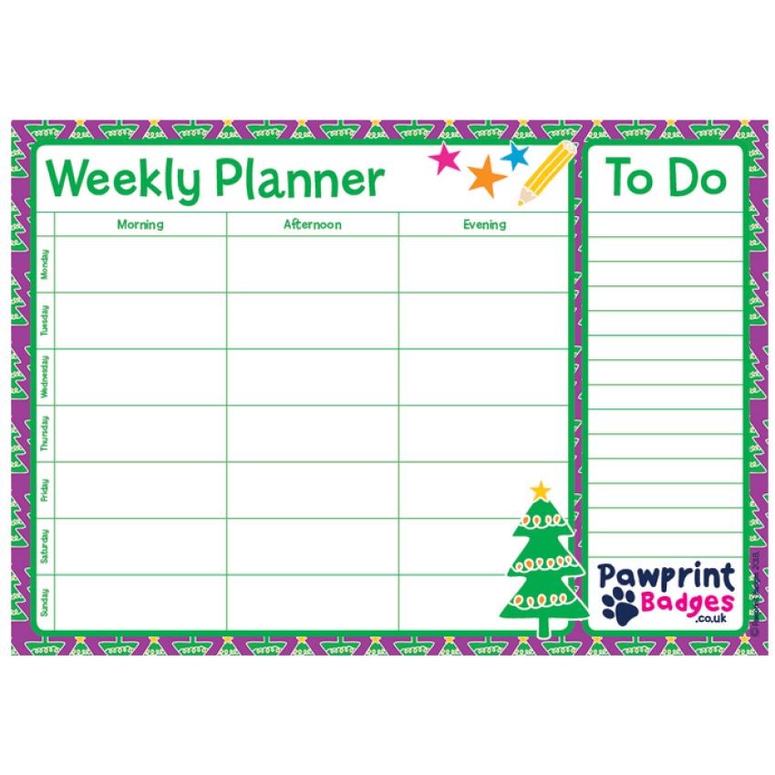 Photograph: Weekly Planner - Christmas