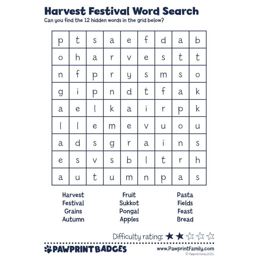 Photograph: Word Searches - Harvest