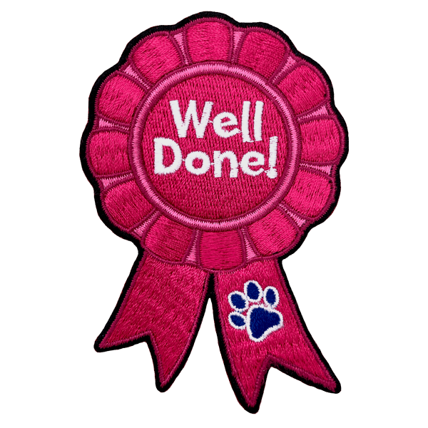 10 X Well Done Paw Print Rosettes 
