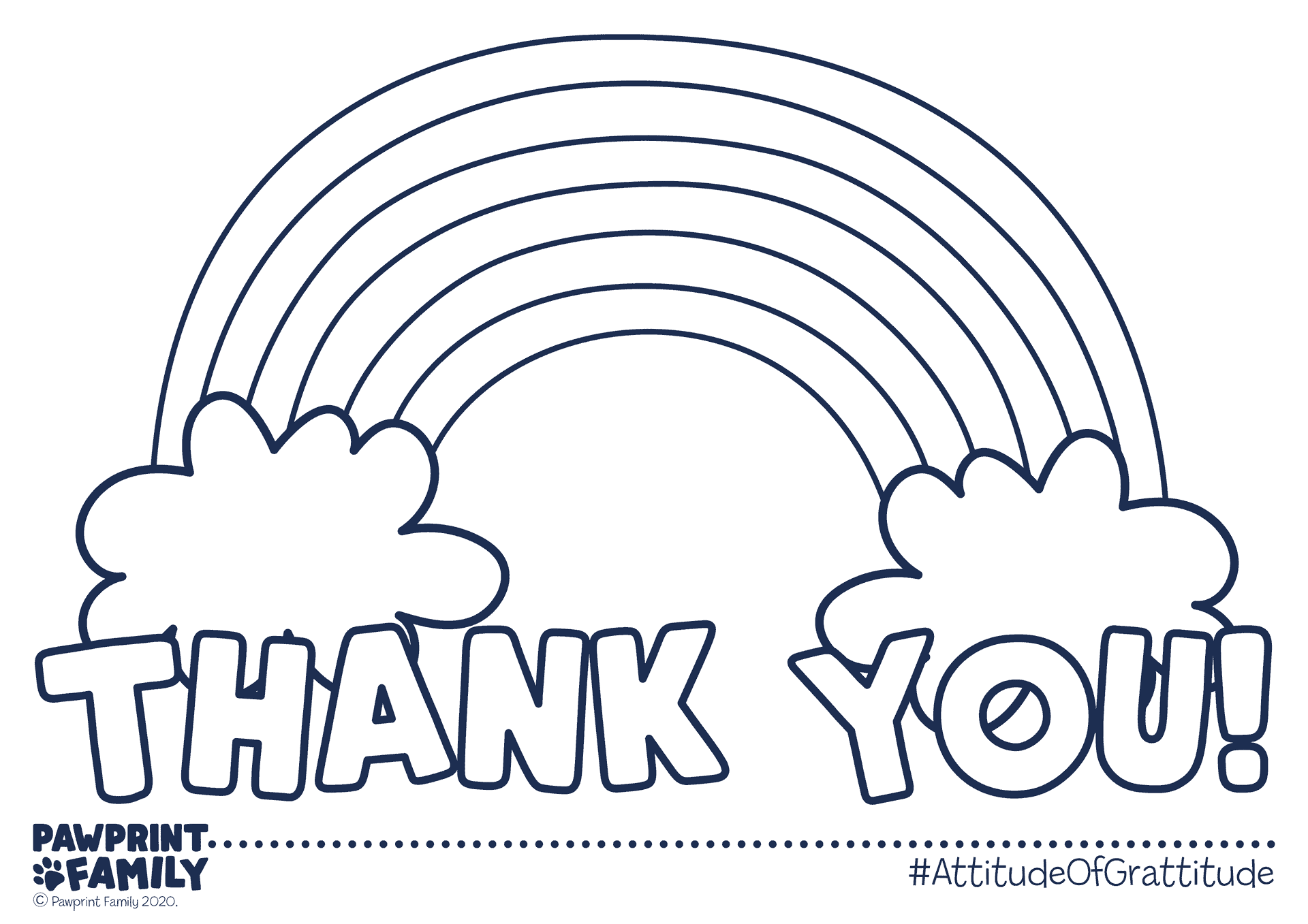 Printable Free Printable Thank You Coloring Pages 