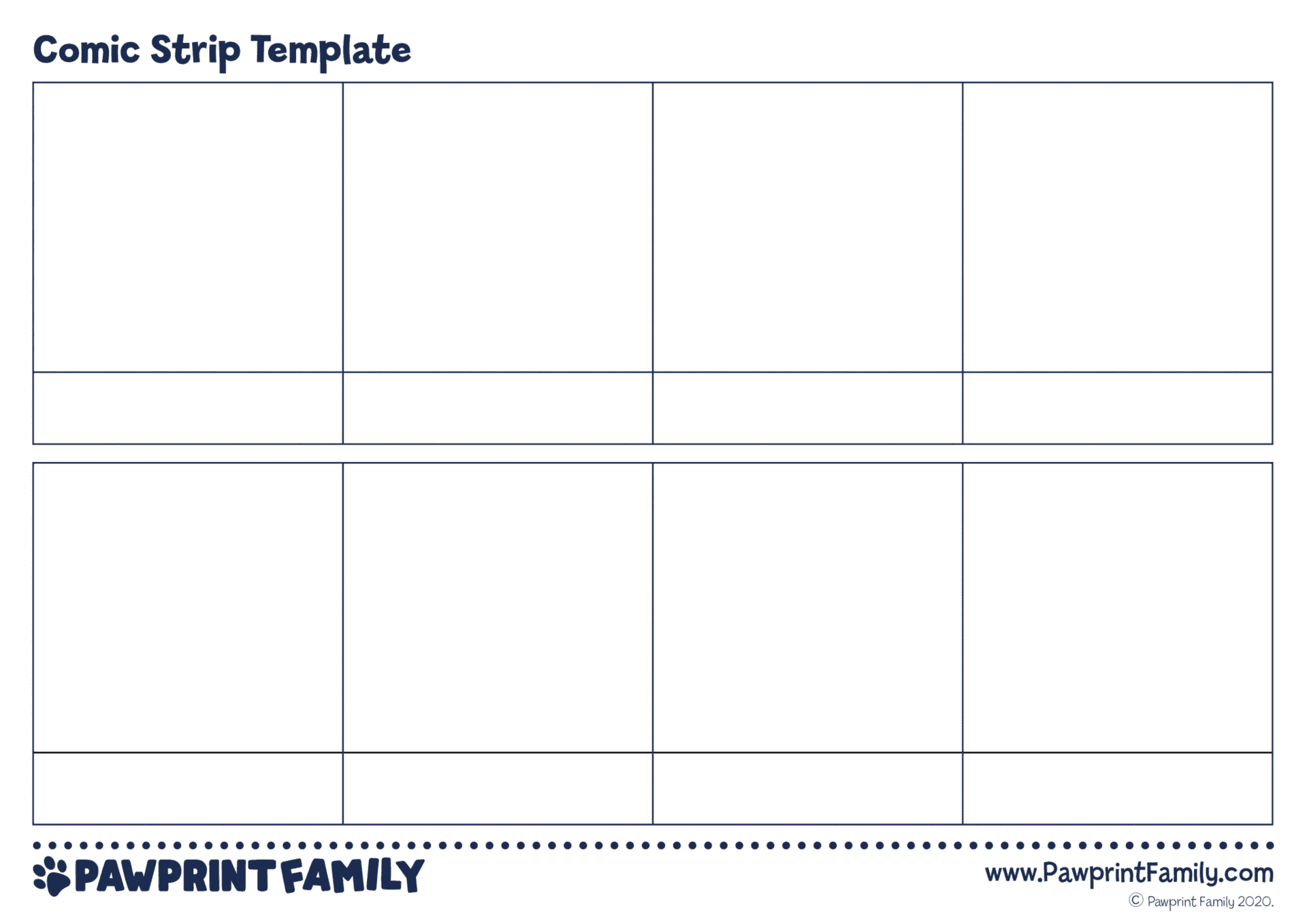 comic-strip-template-pawprint-family