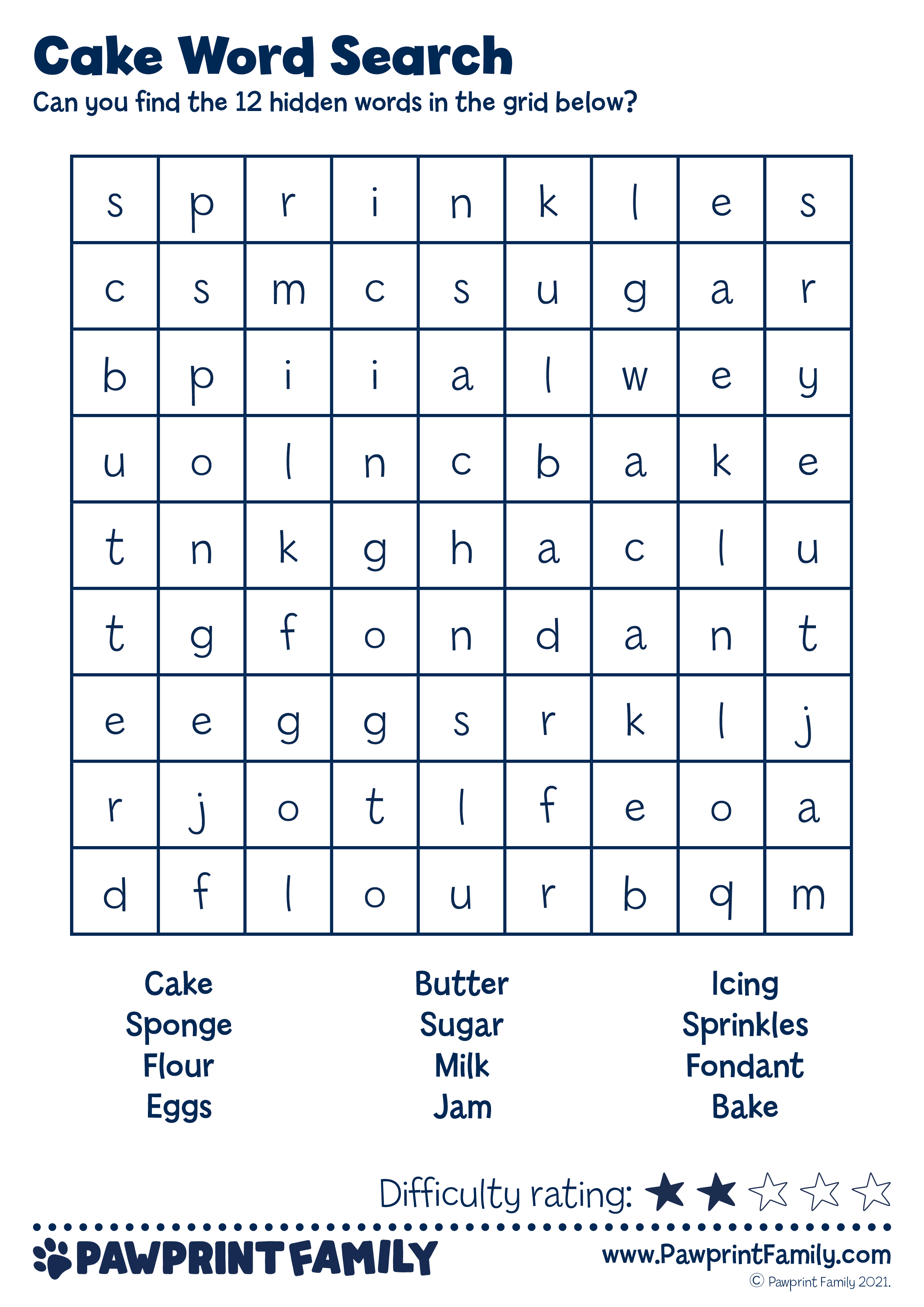 Word Search Puzzle. Cartoon Set Of Sweets, Cake, Candies, Ice Cream,  Chocolate. Education Game For Children. Vector Black And White Worksheet  For Learning English Royalty Free SVG, Cliparts, Vectors, and Stock  Illustration.