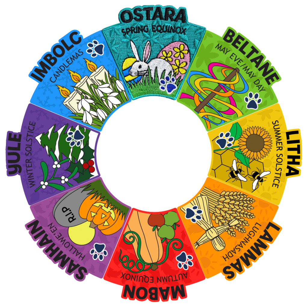 Wheel of the Year Ostara Pawprint Family