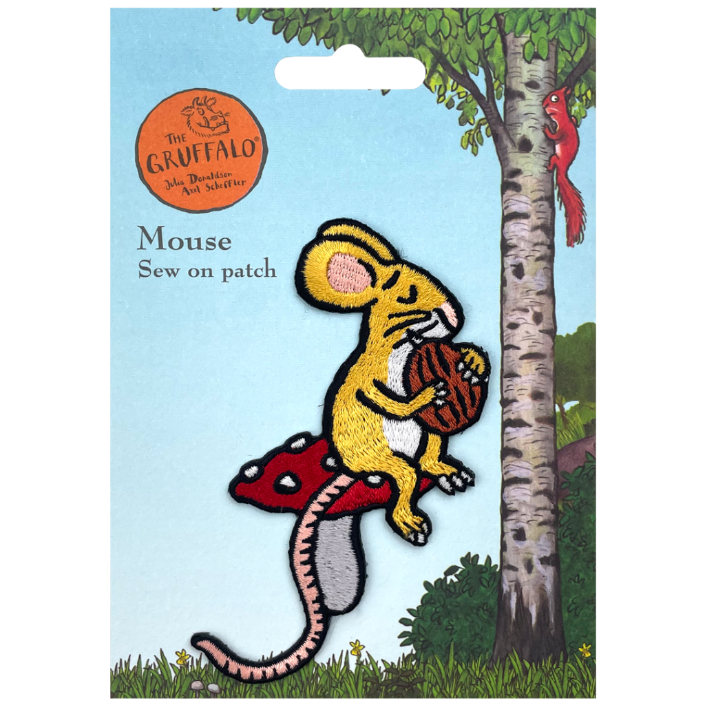  SIMPLY PATCH CO. Cute Mouse Logo Sew On or Ironed On