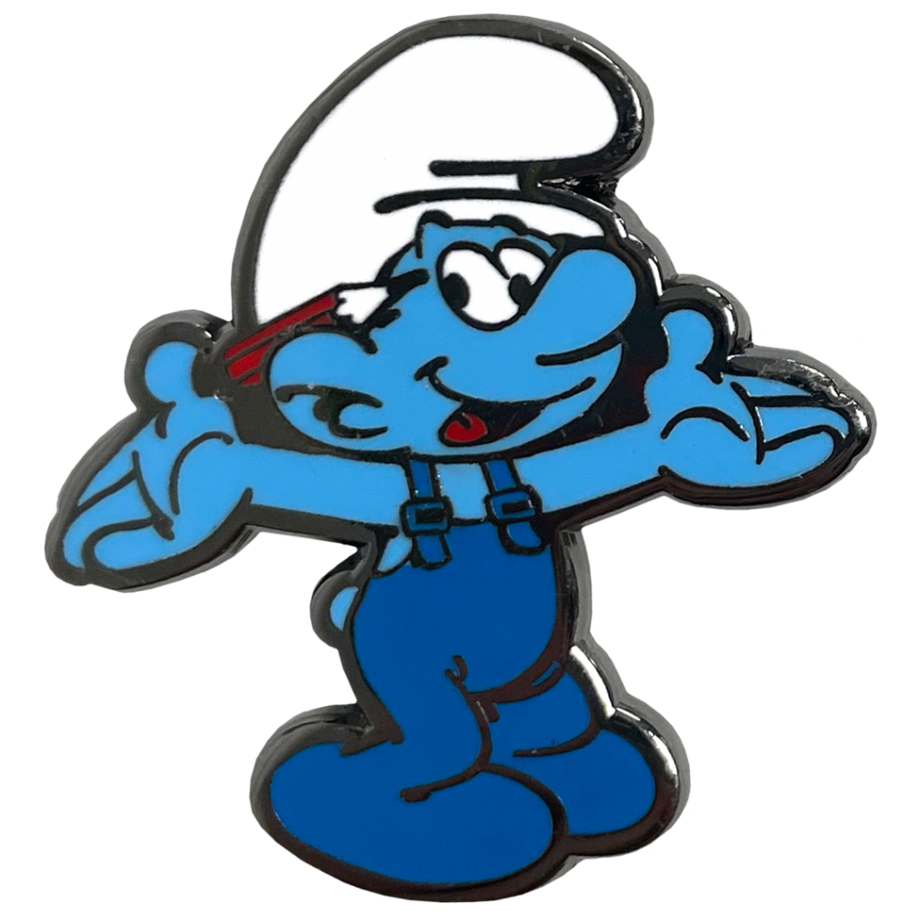 Handy Smurf Pin Badge - Pawprint Family