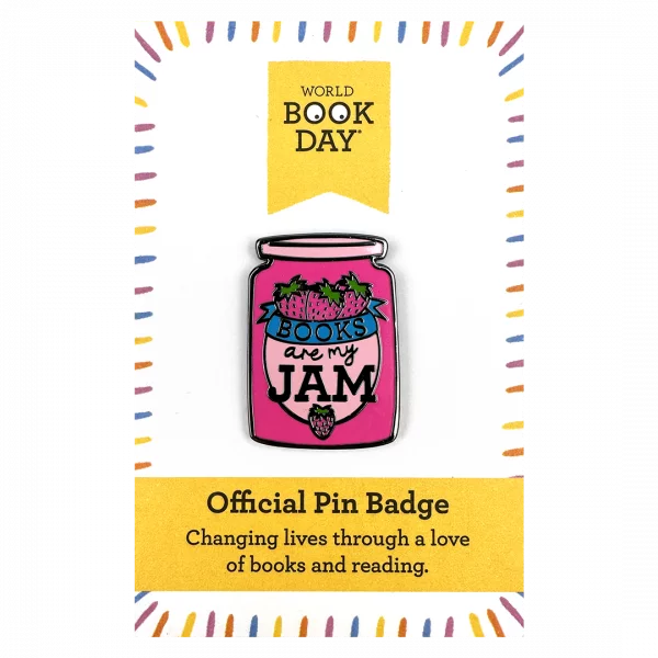 Books Are My Jam Pin Badge